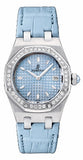 Audemars Piguet Royal Oak Quartz Diamonds Turquoise Dial Turquoise Leather Strap Watch for Women - 67601ST.ZZ.D034CR.01