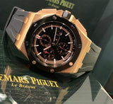 Audemars Piguet Royal Oak Offshore Chronograph Black Dial Black Rubber Strap Watch for Men - 26401RO.OO.A002CA.02