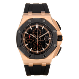 Audemars Piguet Royal Oak Offshore Chronograph Black Dial Black Rubber Strap Watch for Men - 26401RO.OO.A002CA.02