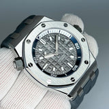 Audemars Piguet Royal Oak Offshore Diver Grey Dial Grey Rubber Strap Watch for Men - 15720ST.OO.A009CA.01