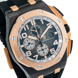 Audemars Piguet Royal Oak Offshore Chronograph Grey Dial Black Rubber Strap Watch for Men - 26405NR.OO.A002CA.01