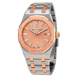 Audemars Piguet Royal Oak Quartz 18K Pink Gold Dial Two Tone Steel Strap Watch for Women - 67650SR.OO.1261SR.01