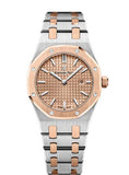 Audemars Piguet Royal Oak Quartz 18K Pink Gold Dial Two Tone Steel Strap Watch for Women - 67650SR.OO.1261SR.01