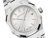 Audemars Piguet Royal Oak 50th Anniversary White Dial Silver Steel Strap Watch for Men - 15550ST.OO.1356ST.01