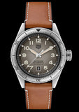 Tag Heuer Autavia Isograph Grey Dial Calfskin Brown Leather Strap Watch for Men - WBE5111.FC8267