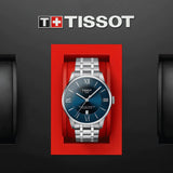 Tissot Chemin Des Tourelles Powermatic 80 Blue Dial Silver Steel Strap Watch for Men - T099.407.11.048.00