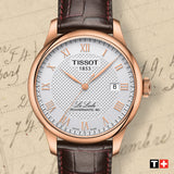 Tissot Le Locle Powermatic 80 Silver Dial Brown Leather Strap Watch For Men - T006.407.36.033.00