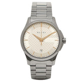 Gucci G Timeless Silver Dial Silver Steel Strap Unisex Watch - YA126442