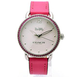 Coach Delancey White Dial Red Leather Strap Watch for Women - 14502879