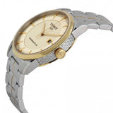 Tissot Luxury Powermatic 80 Gold Dial Silver Steel Strap Watch For Men - T086.407.22.261.00