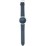 Emporio Armani Giovanni T Bar Chronograph Quartz Blue Dial Blue Leather Strap Watch For Men - AR11226