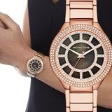 Michael Kors Kerry Black Mother of Pearl Dial Rose Gold Dial Watch for Women - MK3397