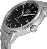 Tissot Classic Carson Powermatic 80 Black Dial Silver Steel Strap Watch For Men - T085.407.11.051.00