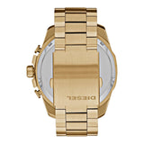 Diesel Mega Chief Gold Dial Gold Steel Strap Watch For Men - DZ4360