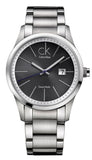 Calvin Klein Bold Black Dial Silver Steel Strap Watch for Men - K2246107