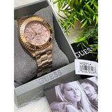 Guess BFF Multifunction Rose Gold Dial Rose Gold Steel Strap Watch for Women - W0231L4