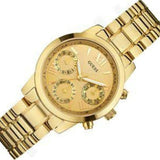 Guess Mini Sunrise Quartz Gold Dial Gold Steel Strap Watch For Women - W0448L2