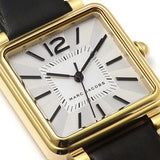 Marc Jacobs Vic Silver Dial Black Leather Strap Watch for Women - MJ1437