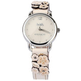 Coach Delancey White Dial Floral White Leather Strap Watch for Women - 14502760