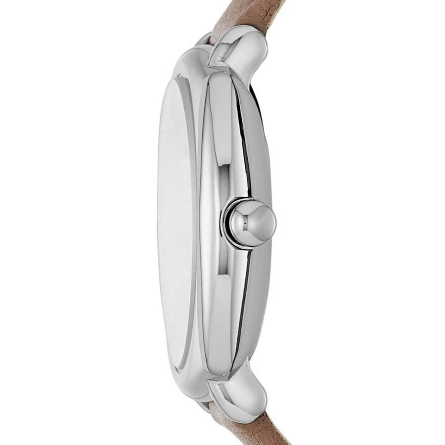 Marc Jacobs Mandy Silver Dial Brown Leather Strap Watch for Women - MJ1563