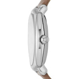 Marc Jacobs Mandy Silver Dial Brown Leather Strap Watch for Women - MJ1563