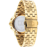 Tommy Hilfiger Jenna Quartz White Dial Gold Steel Strap Watch for Women - 1782069