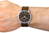 Calvin Klein City Brown Dial Brown Leather Strap Watch for Men - K2G211GK