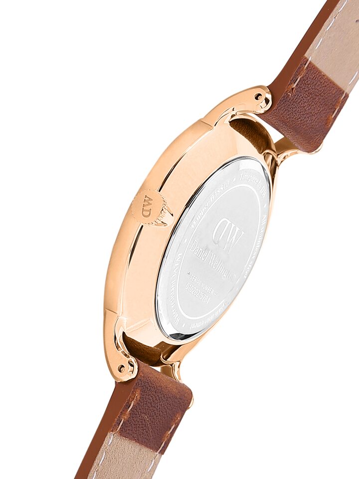 Daniel Wellington Dapper Durham White Dial Brown Leather Strap Watch For Men - DW00100115
