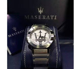 Maserati Potenza Silver Dial Silver Steel Strap Watch For Men - R8853108002