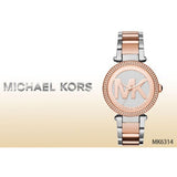 Michael Kors Parker Gold Dial Two Tone Steel Strap Watch for Women - MK6314