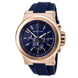 Michael Kors Dylan Blue Dial Blue Rubber Strap Watch for Men - MK8295