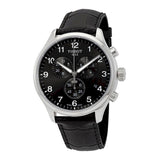 Tissot Chrono XL Classic Black Dial Black Leather Strap Watch For Men - T116.617.16.057.00