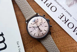 Emporio Armani Aviator Chronograph Quartz Grey Dial Beige Leather Strap Watch For Men - AR11107