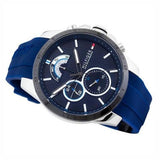 Tommy Hilfiger Decker Quartz Blue Dial Blue Rubber Strap Watch for Men - 1791350