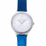 Michael Kors Cinthia Mother of Pearl Dial Blue Leather Strap Watch for Women - MK2661