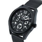 Guess Analog Multifunction Black Dial Black Mesh Bracelet Watch for Men - GW0368G3