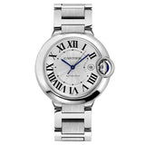 Cartier Ballon Bleu De Cartier Silver Dial Silver Steel Strap Watch for Men - WSBB0049