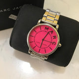 Marc Jacobs Roxy Fuchsia Dial Silver Stainless Steel Strap Watch for Women - MJ3524