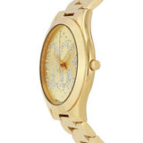 Michael Kors Slim Runway Gold Dial Gold Steel Strap Watch for Women - MK3590