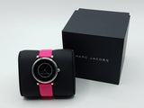 Marc Jacobs Roxy Black Dial Pink Leather Strap Watch for Women - MJ1535