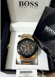 Hugo Boss Supernova Black Dial Two Tone Steel Strap Watch for Men - 1513358