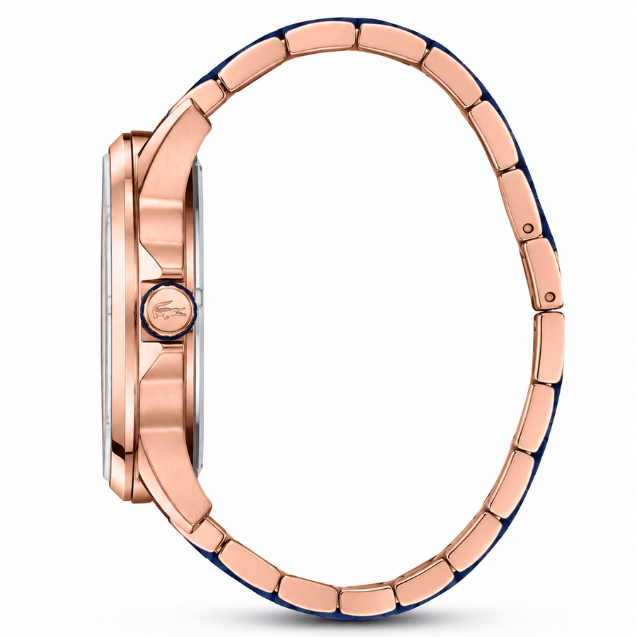 Lacoste Capbreton Blue Dial Two Tone Steel Strap Watch for Women - 2010963