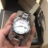 Burberry The City Silver Dial with Diamonds Silver Stainless Steel Strap Watch for Women - BU9125