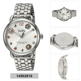 Coach Delancey White Dial Silver Steel Strap Watch for Women - 14502810