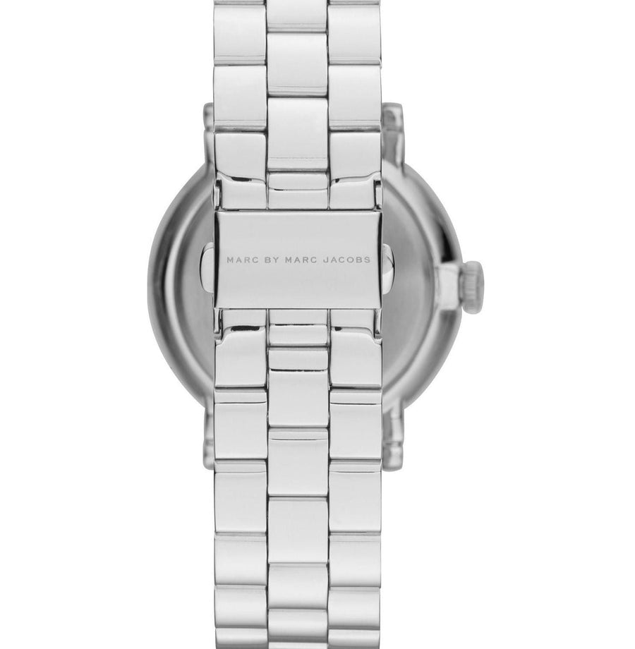Marc Jacobs Baker Pink Dial Silver Steel Strap Watch for Women - MBM3283