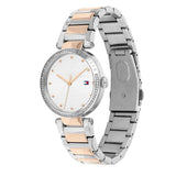 Tommy Hilfiger Lynn Quartz White Dial Two Tone Steel Strap Watch For Women - 1782236