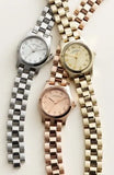 Marc Jacobs Henry Dinky Gold Dial Gold Steel Strap Watch for Women - MBM3199