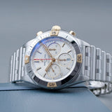 Breitling Chronomat B01 42 White Dial Silver Steel Strap Watch for Men - IB0134101G1A1