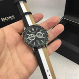 Hugo Boss Allure Chronograph Black Dial Multicolor Nylon Strap Watch for Men - 1513963