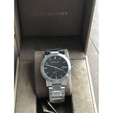 Burberry The City Black Dial Silver Steel Strap Watch for Men - BU9901